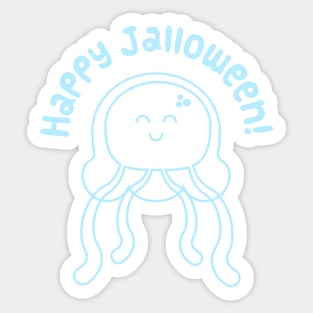 Happy Jalloween! Jellyfish Blue! Sticker